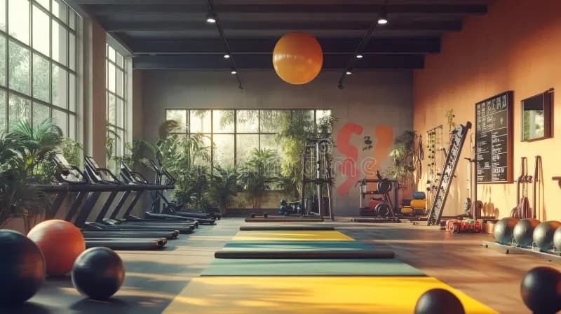 Fully equipped gym and yoga room